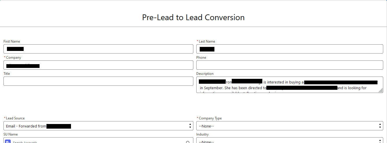 Conversion of the interstitial record to a Lead