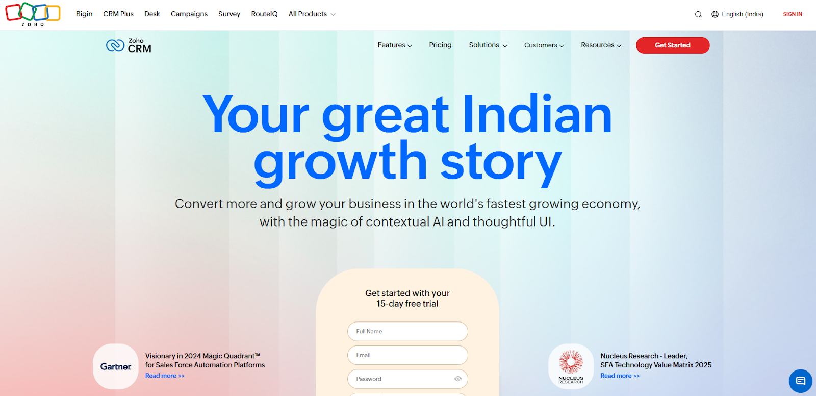 ZOHO crm